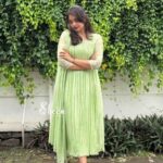 Pistachio green mul chanderi kurti