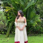 Golden tissue panel cut kurti