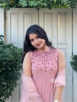 Dusty rose pink panel-cut kurti - Image 2