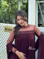 Brown georgette kurti - Image 2