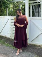 Brown georgette kurti