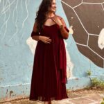 Brown georgette Anarkali