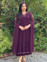 winered georgette kurti
