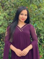 winered georgette kurti - Image 2
