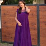 purple shade faux georgette kurti