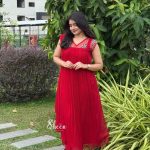 Red shade faux georgette kurti
